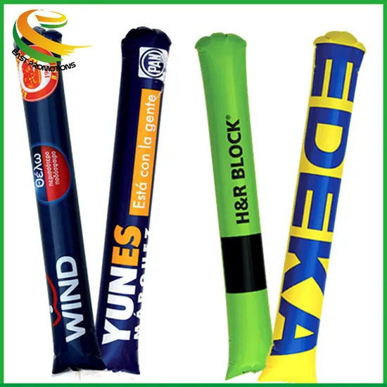 OEM LED Flash Inflatable Air Long Thunder Cheering Sticks with Logo Printing