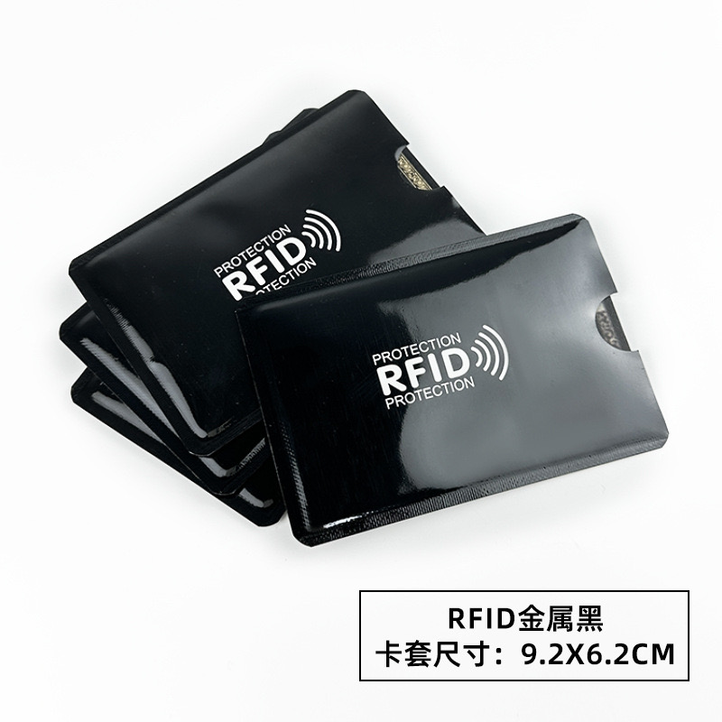 Custom Logo AntiScan Aluminum Foil Card Holder, RFID Blocking Credit Card Sleeve 
