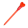Custom Logo Printed Advertising Plastic Love Shaped LED Light Ballpoint Pen for Christmas Halloween Kids Gifts 