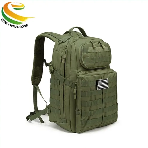 High-Capacity Hiking Military Style Bag, Camouflage Tactical Molle Backpack for Travel