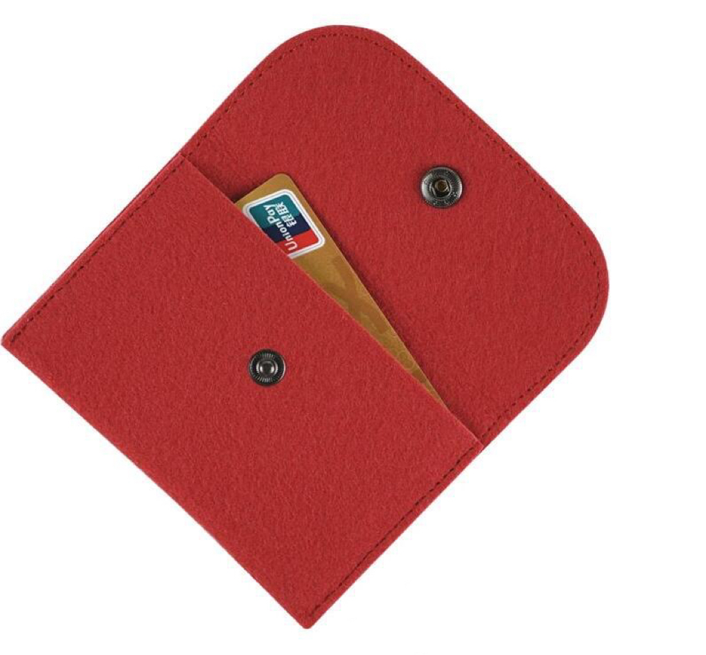 Felt Coin Purse Unisex Cute Felt Mini Coin Purse Wallet Casual Small Bags Key Card Money Holder