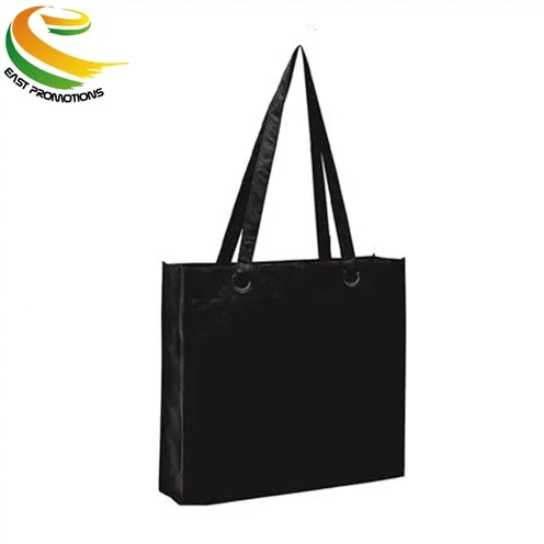 Custom Logo Printed High-Capacity 120gms Non Woven Tote Bag with Metal Eyelet Strong Handle
