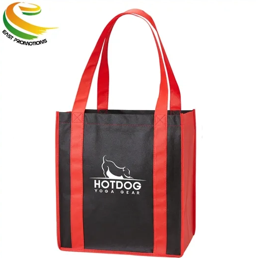 Custom Foldable Promotional Eco-friendly 120g Non Woven Shopping Bag Grocery Bag 