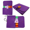 Felt Doterra Pouch With Wooden Buttons Holds 6 Roller Bottles Or 4 Vials 15ml Oil Bottles
