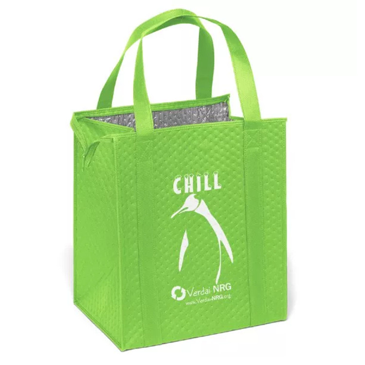 Custom Hot Pressed Non Woven Insulated Tote Cooler Bag Insulated Grocery Shopping Bags