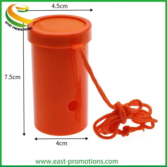 Customized Plastic Cylindrical Whistle, LED Light Sports Whistle for Events Cheering