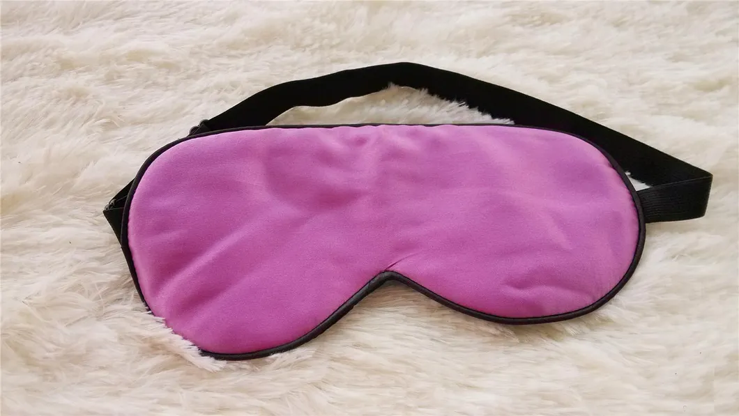 Custom Logo Printing Silk Satin Sleep Eye Shade Eye Mask Sleeping Mask for Hotel Gifts