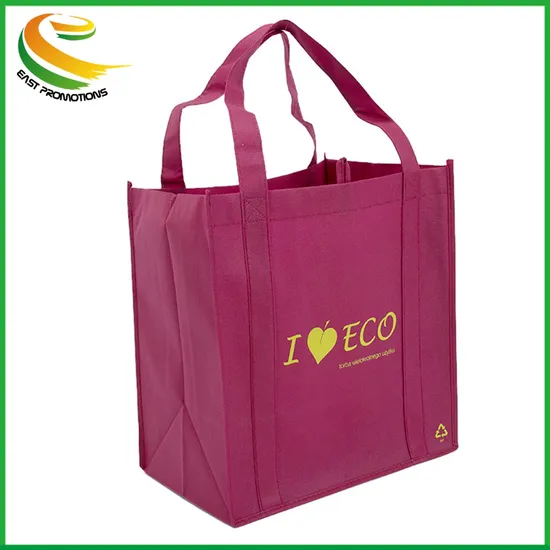 Custom Printed Reusable Large Non-Woven Tote Bag Handbag with Long Stronger Handle