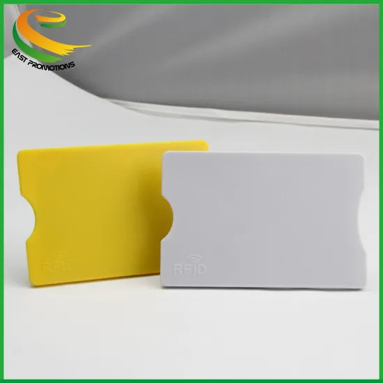 Silk Printing Hard Plastic ABS RFID Blocking Card Sleeve for Credit Card