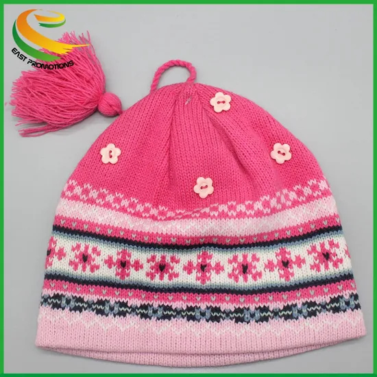 Fashion Acrylic Jacquard Ski Sport Knitted Beanie Hat