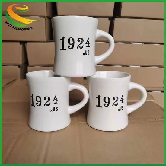 Wholesale Tick Wall Tight Waist Mug Thin Ceramic Coffee Mug Cups for Drinking