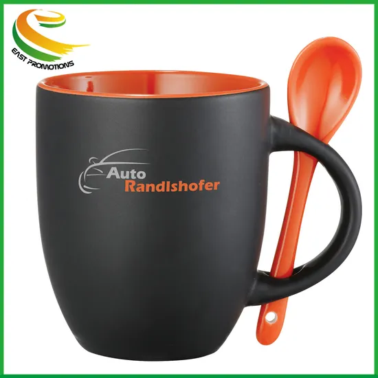 Wholesale Color Ceramic Coffee Mug with Color Spoon in Handle