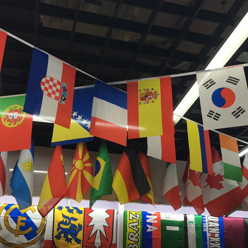 Advertising Double Sides Printed Hanging Event Vinyl Flag Strings Flag Bunting