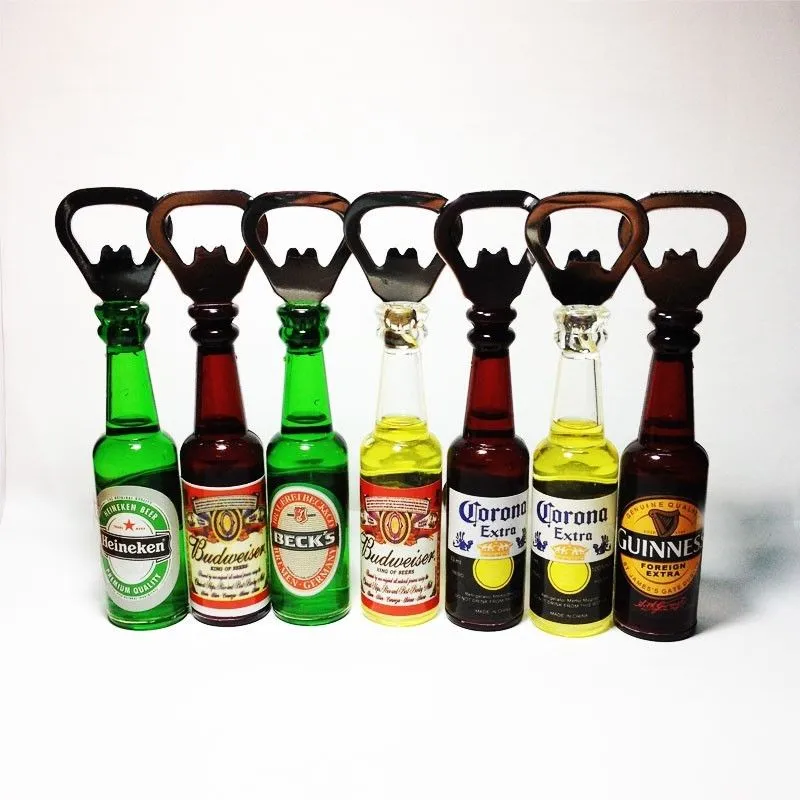 Wholesale Customized Own Logo Wooden Stainless Steel Bottle Opener Card Epoxy Colorful Spray Painting Metal Bottle Opener