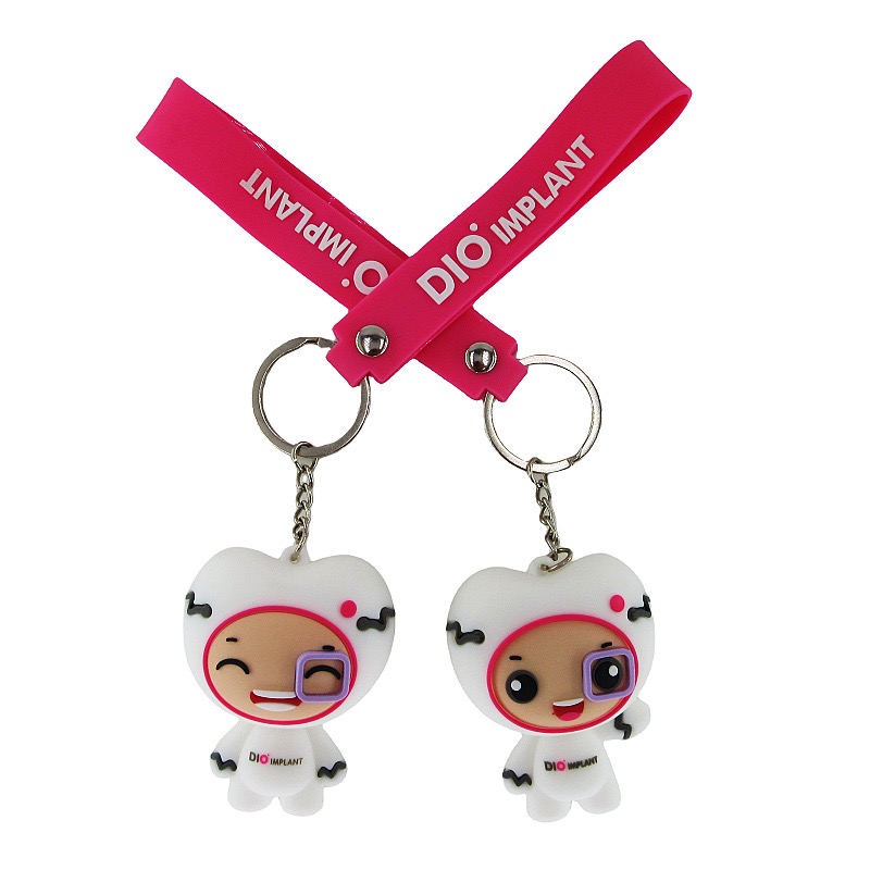 Custom Design 3D Silicone Keychain Popular Soft PVC Rubber Key Chain for Souvenir Gifts