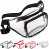 Custom Logo Printing Waterproof Transparent PVC Belt Bag PVC Stadium Approved Fanny Pack Waist Bag