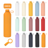 Custom Logo Leak-proof Double Wall Stainless Steel Water Bottle Soft Touch Small Mouth Rubber Coating Thermal Vacuum Flask
