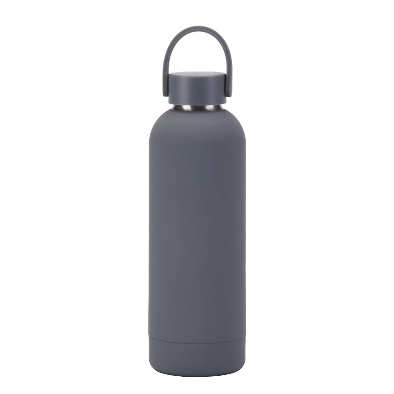 32oz Rubber Coated Vacuum Double Wall Insulated Flask Stainless Steel Sports Water Bottle with Handle Lid 