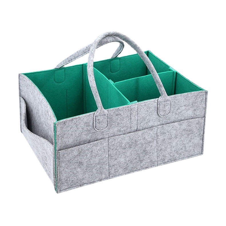 Hot Sales Felt Baby Diaper Caddy Bag Organizer Mummy Storage Bag Nappy Organizer
