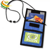 Custom Polyester Badge Neck Wallet Passport Pouch Wallet with Pen Holder