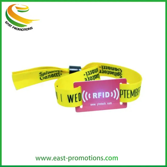 Custom Printed RFID Polyester Wristband for Access Control