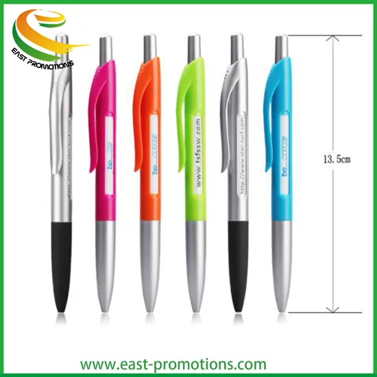 Custom Printing advertising Pen Plastic Twist Pen with 6 Banner Change
