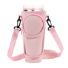 Neoprene Travel Water Bottle Strap Double Pouch Sleeve Bag for 40 OZ Tumbler Holder Insulation Protector Carrier