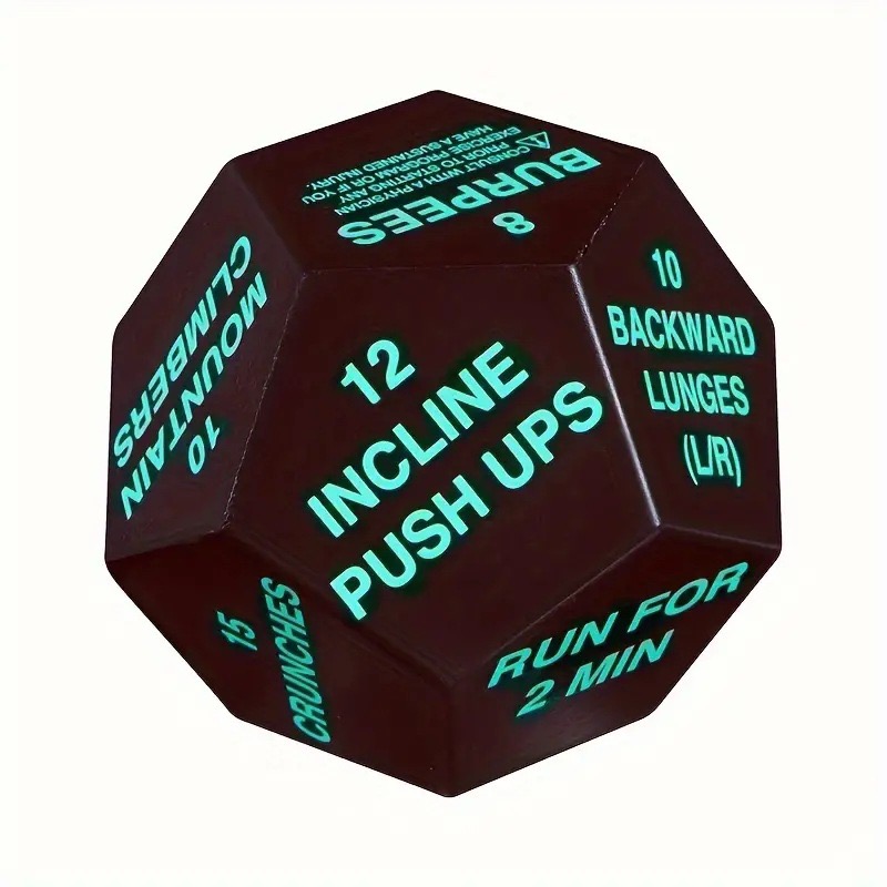 Custom 12 Sided Workout Yoga Anti Stress Game Cube Fitness Pu Foam Exercise Dice