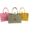 Wholesale Felt Hand Bag Felt Tote Shopping Bag with Button Closure 