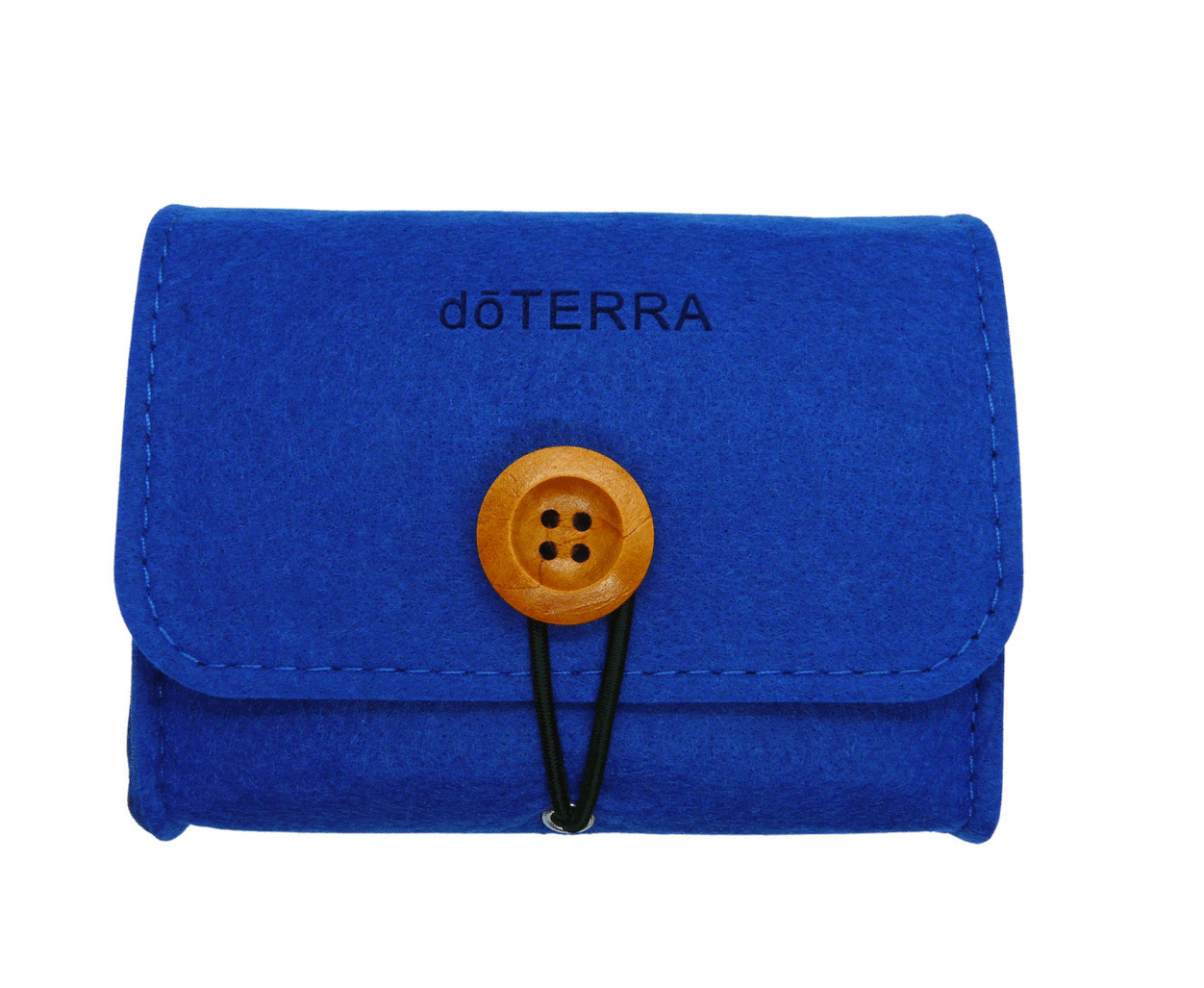 Felt Doterra Pouch With Wooden Buttons Holds 6 Roller Bottles Or 4 Vials 15ml Oil Bottles