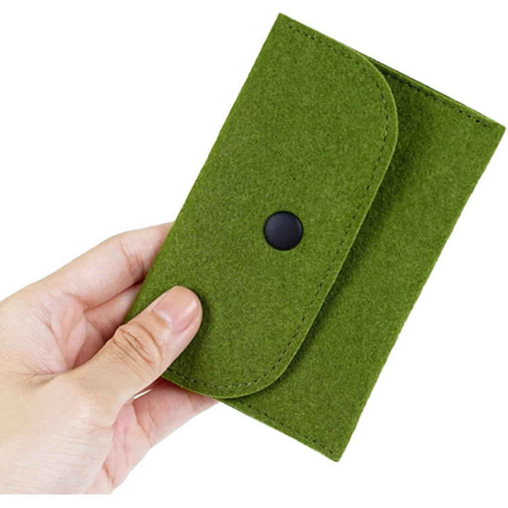 Felt Coin Purse Unisex Cute Felt Mini Coin Purse Wallet Casual Small Bags Key Card Money Holder