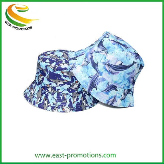 Custom Design Fashion Sun Caps Sublimation Printed Fisherman Hat Unisex Bucket Hat