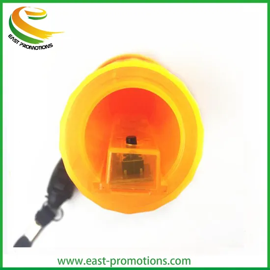 Customized Plastic Cylindrical Whistle, LED Light Sports Whistle for Events Cheering