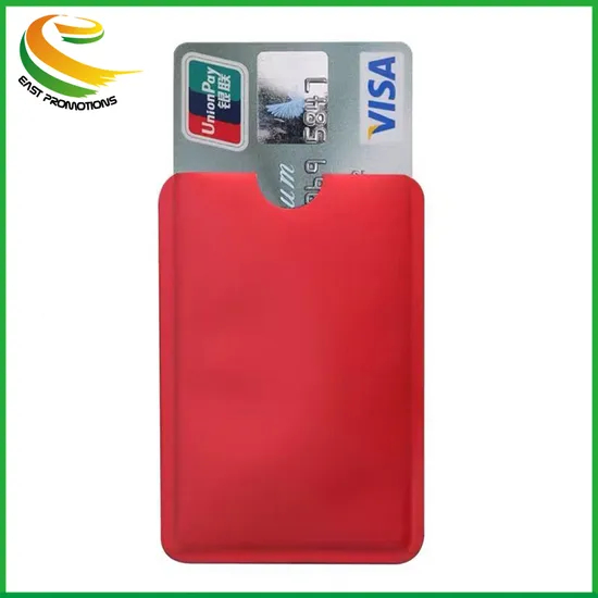 Custom Logo Aluminum Foil Wallet ID Credit Card Holder Anti RFID Scanning