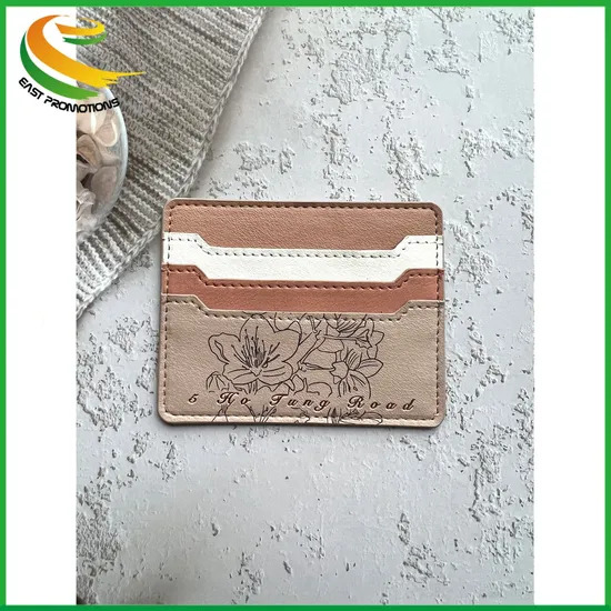 Custom PU Slim Wallet Card Holder Soft Leather Credit Card Holders for Men Women