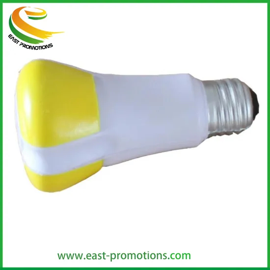 Wholesale PU Foam Light Bulb Shape Promotion Stress Toys, Stress Relief Toys with Logo Printed