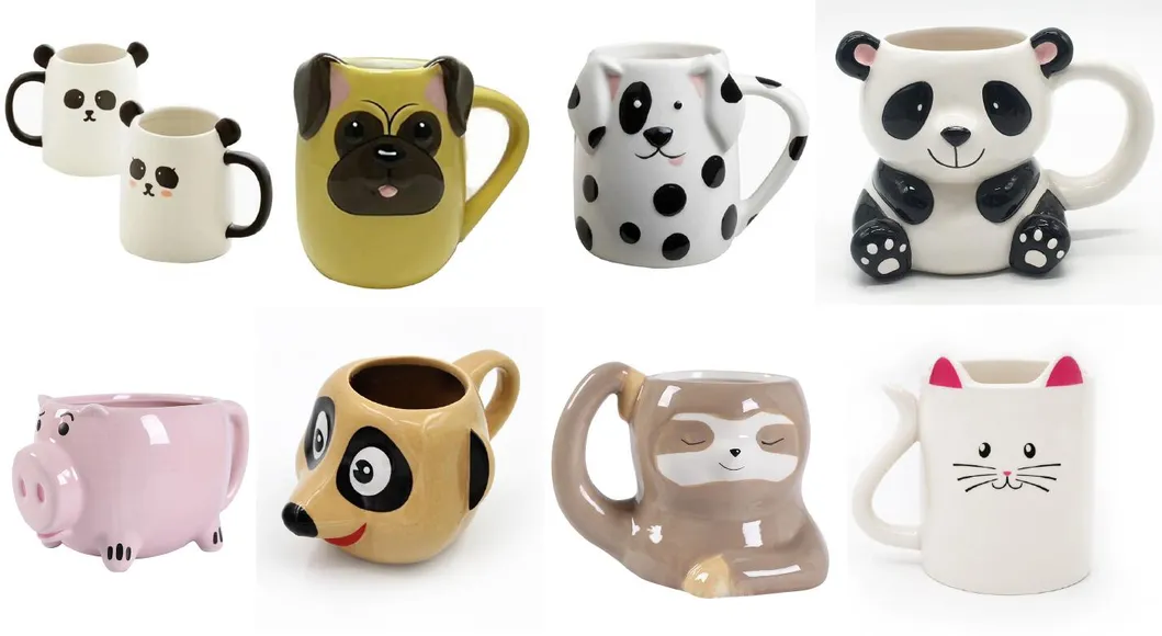 Customized Promotional 12oz 3D Trash Can Design Ceramic Coffee Mug Porcelain Drinking Cups for Gifts