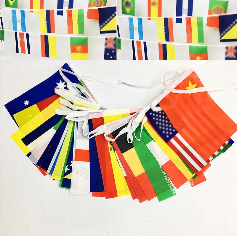 Advertising Double Sides Printed Hanging Event Vinyl Flag Strings Flag Bunting