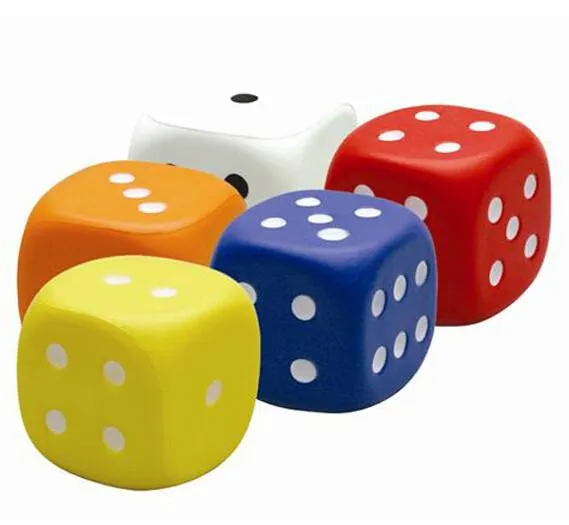 PU Foam Anti-Stress Toy Dice Design Stress Balls