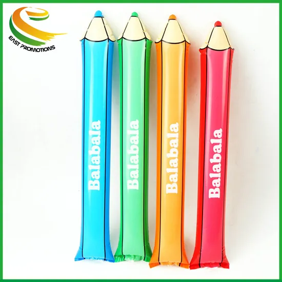 Custom LED Flashing PE Inflatable Clappers Cheering Stick with Light Lighting