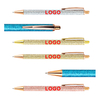  Wholesale Bulk Glitter Metal Button Ballpoint Pen Gift Shining Color Pens